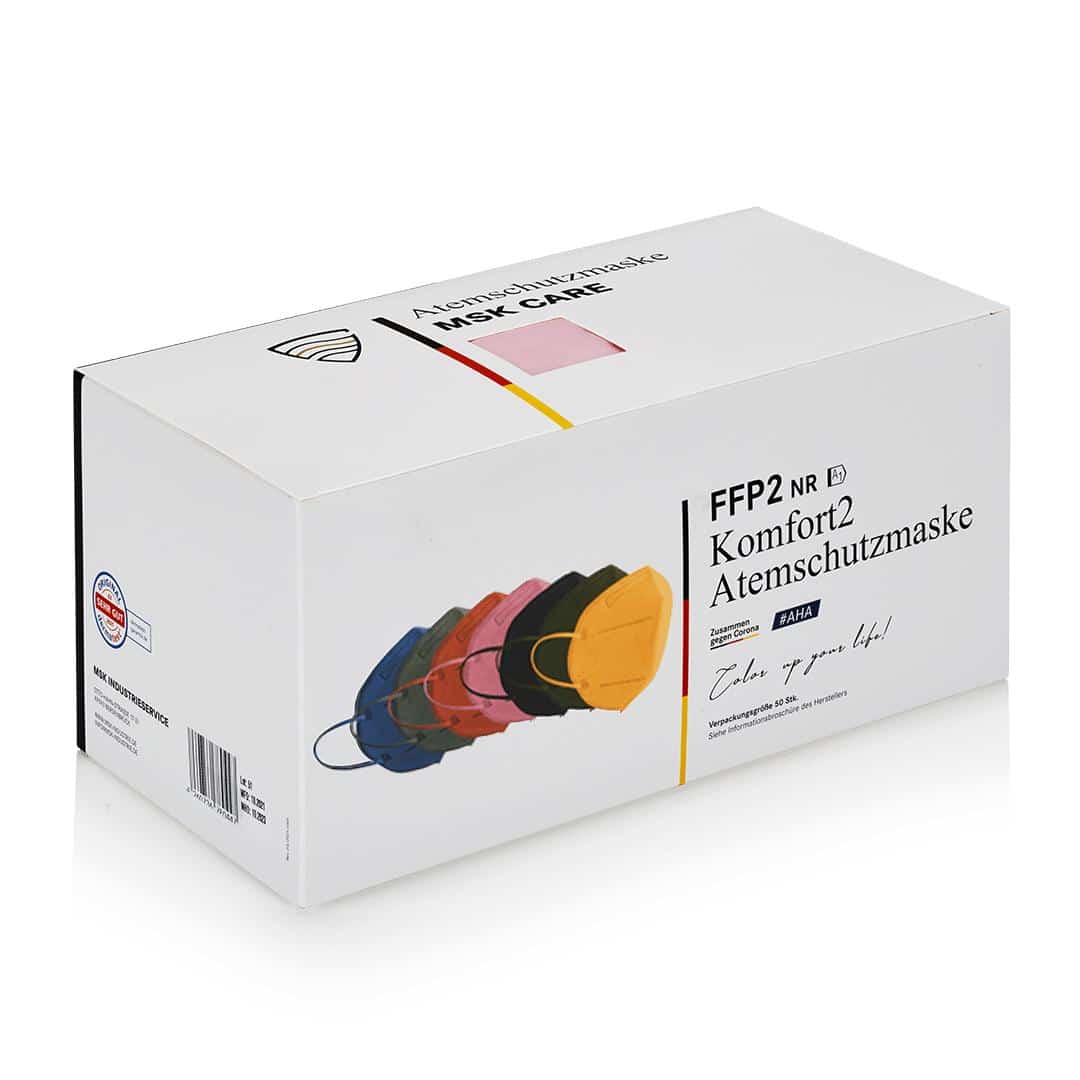 FFP2 Atemschutzmasken Bunt <br />(Eine Farbe frei wählbar)