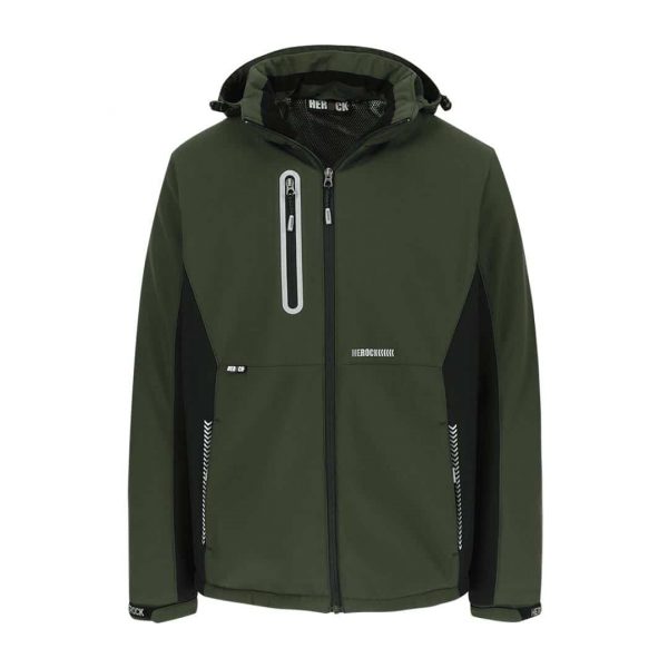 Softshell Jacke - TARIS khaki/schwarz