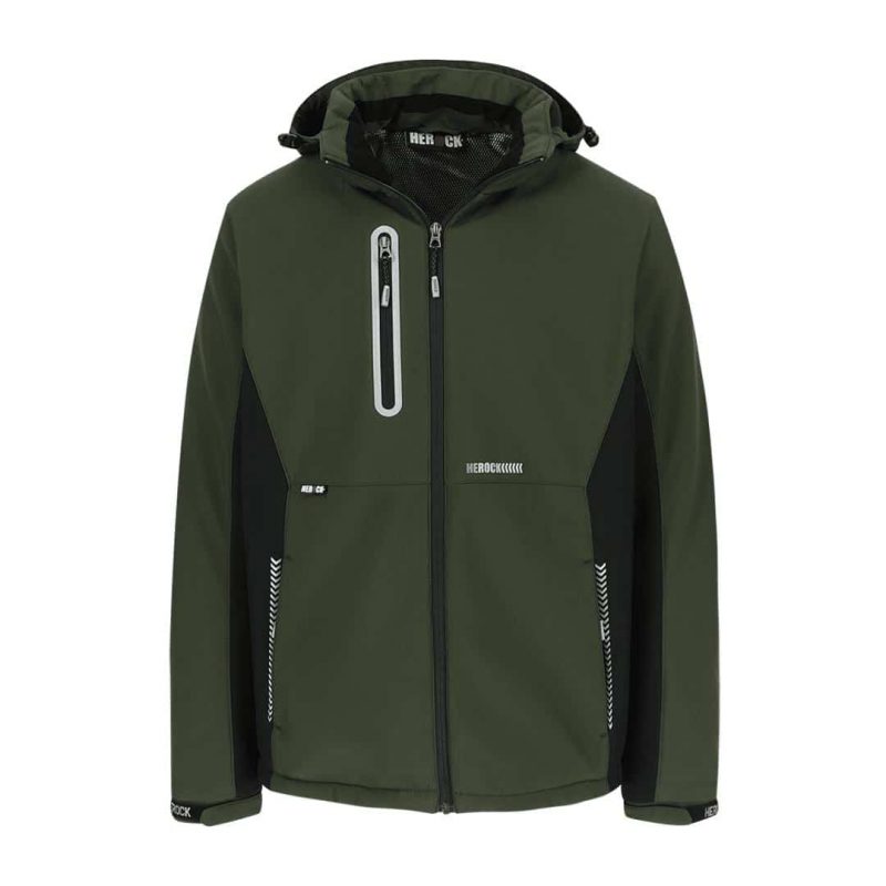 Softshell Jacke - TARIS khaki/schwarz
