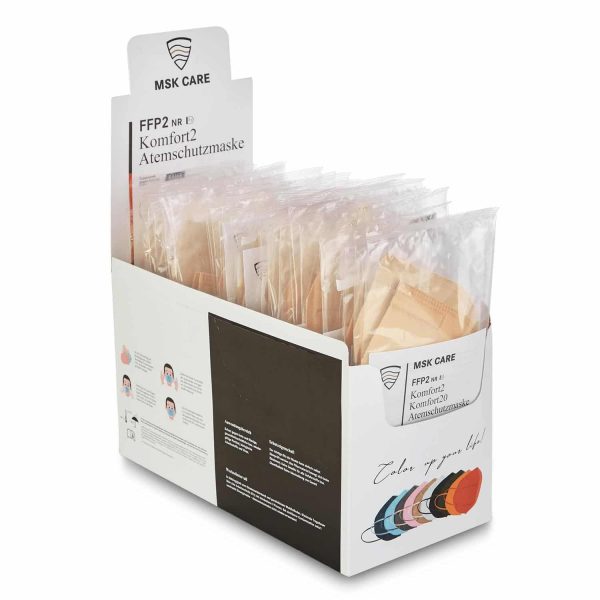 FFP2 Masken Beige Displaybox 50er