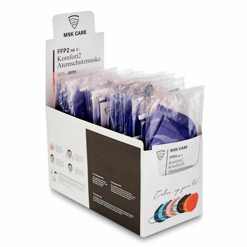 FFP2 Masken Dunkelblau Displaybox 50er
