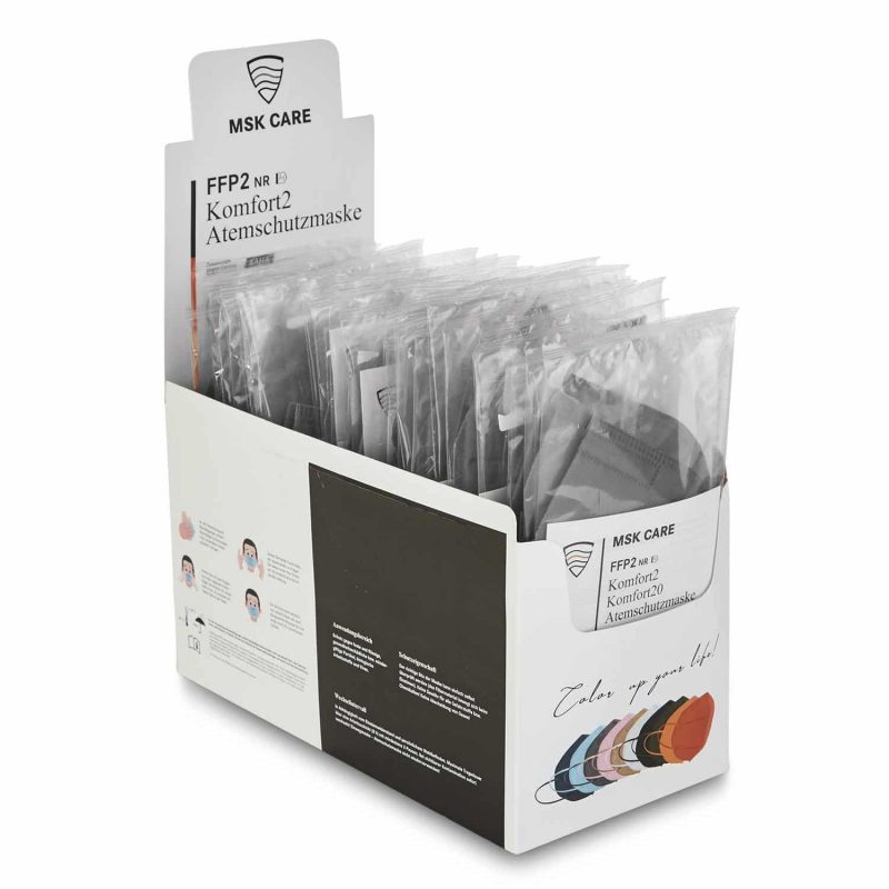 FFP2 Masken Grau Displaybox 50er