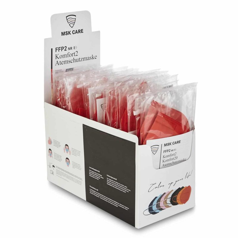 FFP2 Masken Rot Displaybox 50er