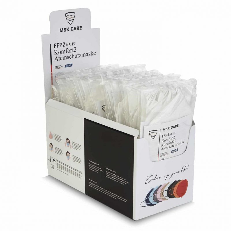 FFP2 Masken Weiß Displaybox 50er