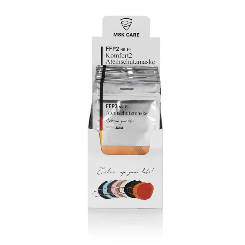 FFP2 Masken Orange Silberbox 50er – Bild 2