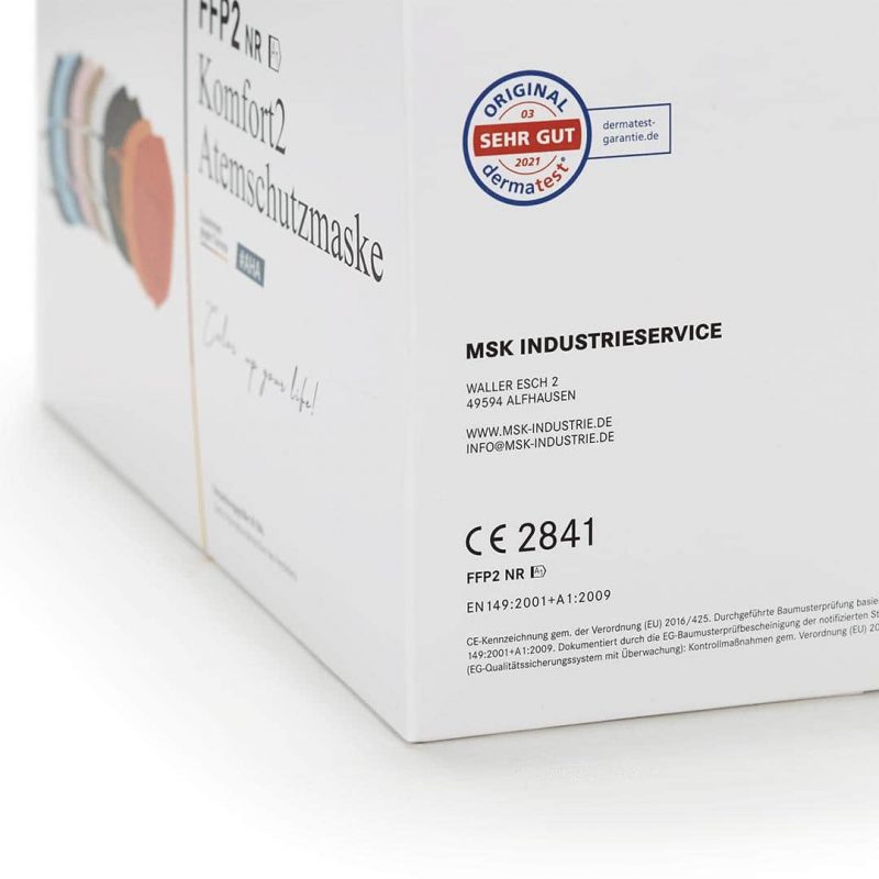 FFP2 Masken Orange Silberbox 50er – Bild 4