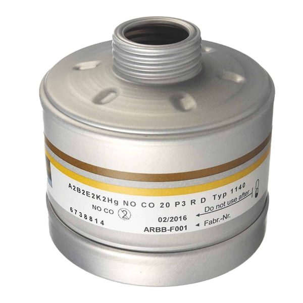 Dräger Kombifilter 1140 A2B2E2K2 Hg NO P3 R D / CO 20