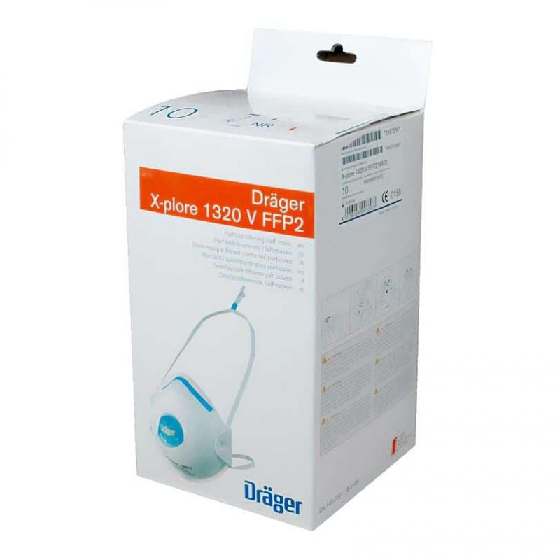 Dräger X-plore 1320V FFP2 NR D Maske - 10er Box – Bild 2