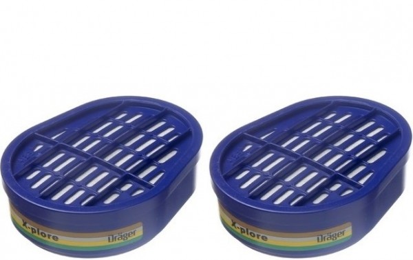 Dräger Bajonett-Gasfilter A1B1E1K1 für Zwei-Filter-Halbmasken (Paar)