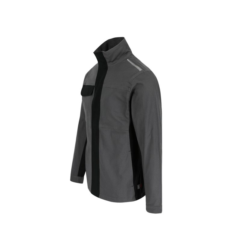 Herren Arbeitsjacke Drago | Kohle/Schwarz – Bild 2
