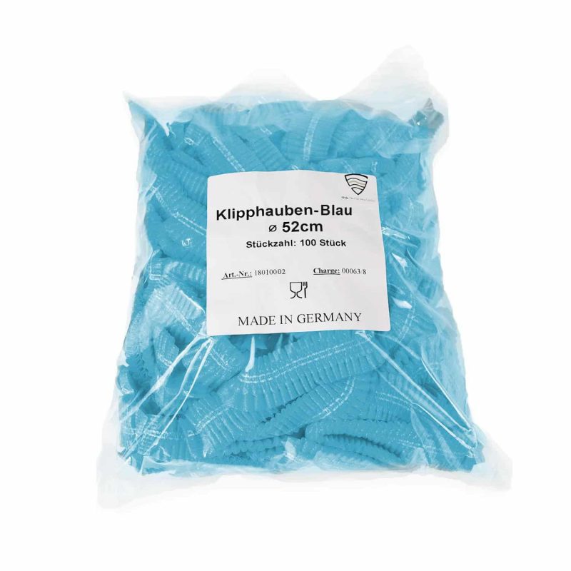 MSK Haarnetz - Kopfhauben blau 100er Pack – Bild 2
