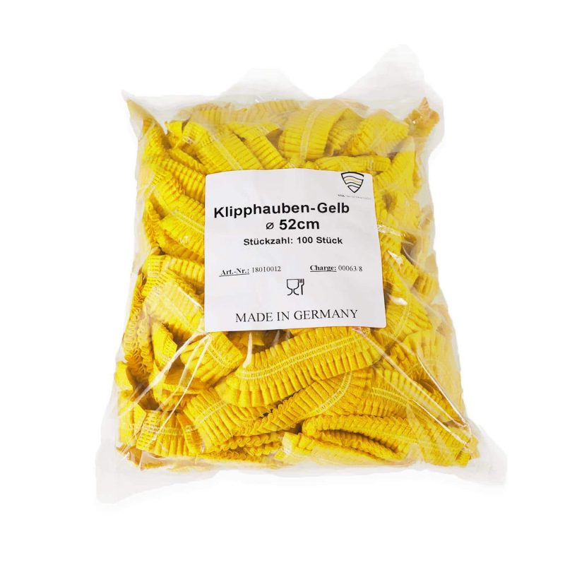 MSK Haarnetz - Kopfhauben gelb 100er Pack – Bild 2