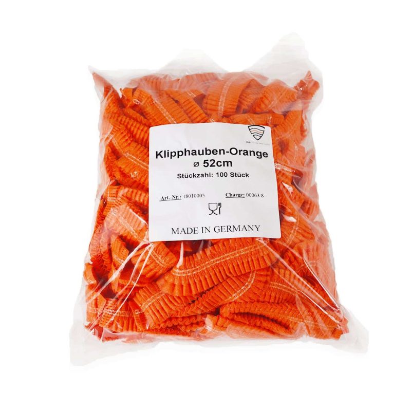 MSK Haarnetz - Kopfhauben orange 100er Pack – Bild 2
