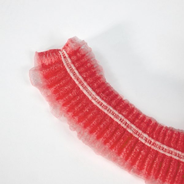 MSK Haarnetz - Kopfhauben rot 100er Pack – Bild 3