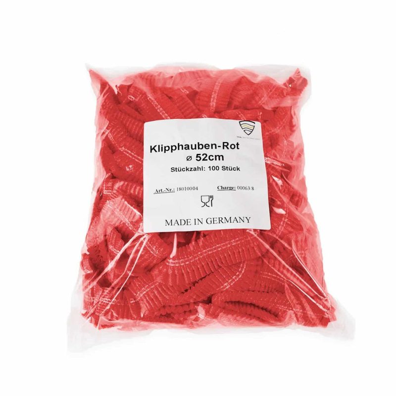 MSK Haarnetz - Kopfhauben rot 100er Pack – Bild 2