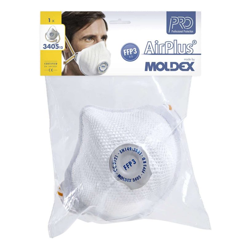 Moldex FFP3 Maske Air Plus mit Klimaventil R D - Single Pack – Bild 2