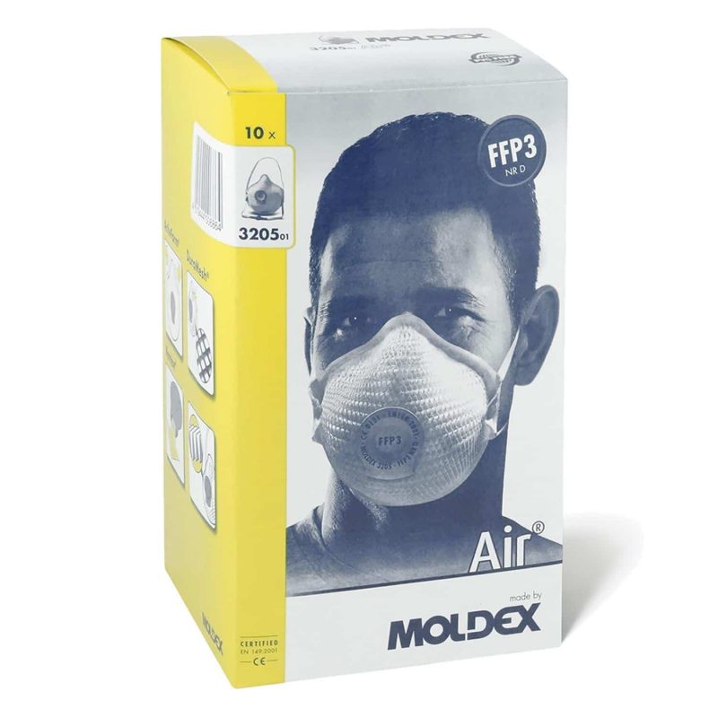 Moldex FFP3 Maske Air mit Ventil NR D - Größe M/L - 10er Box einzelverpackt – Bild 3