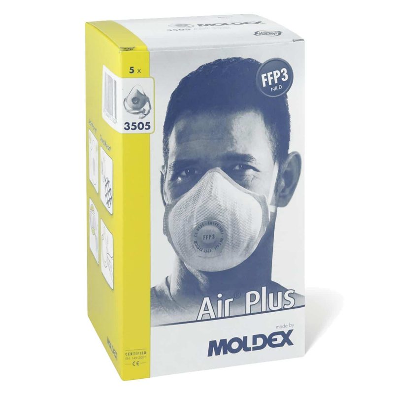 Moldex FFP3 Maske Air mit Klimaventil NR D - 5er Box – Bild 3