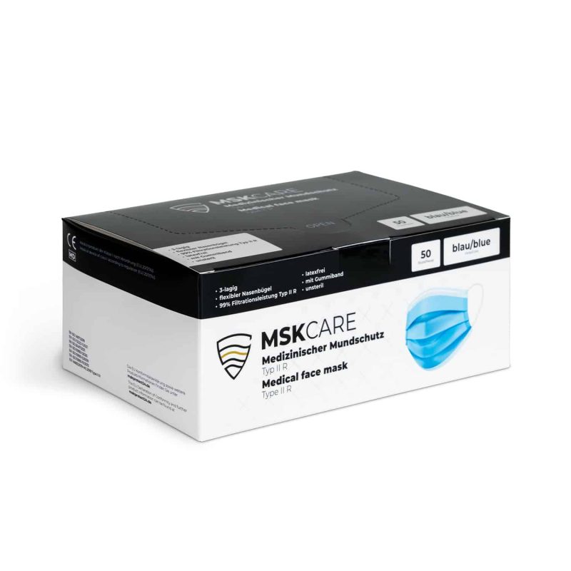 Medizinischer Mundschutz | OP Masken | blau