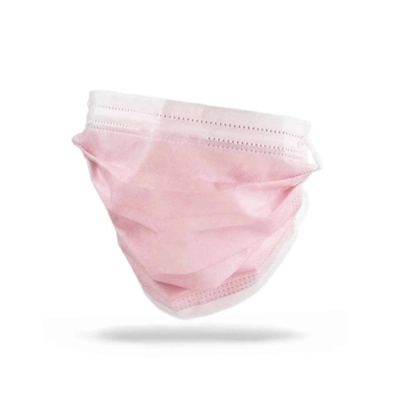 Kinder-OP-Masken rosa als Atemschutzmaske - 50er Set 3-lagig