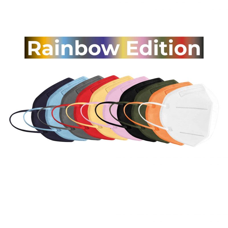 FFP2 Masken Rainbow (10 Farben in einer Box)