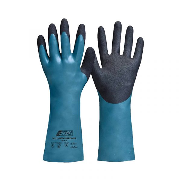 Nitrilhandschuhe Nitras Green Barrier Grip | Größe 10