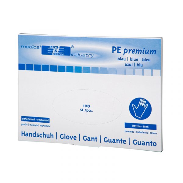 Einweg PE Handschuh blau | Einmalhandschuhe – Bild 3