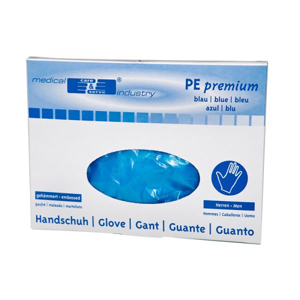 Einweg PE Handschuh blau | Einmalhandschuhe – Bild 2